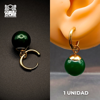 NEW Colgante Acero Inoxidable - Aros Potara Verde Black Goku (1mm;10mm) (18G)