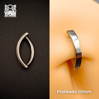Navel Ombligo Clicker Titanio G23 - Luxe Curve Liso (1,6mm) (14G)