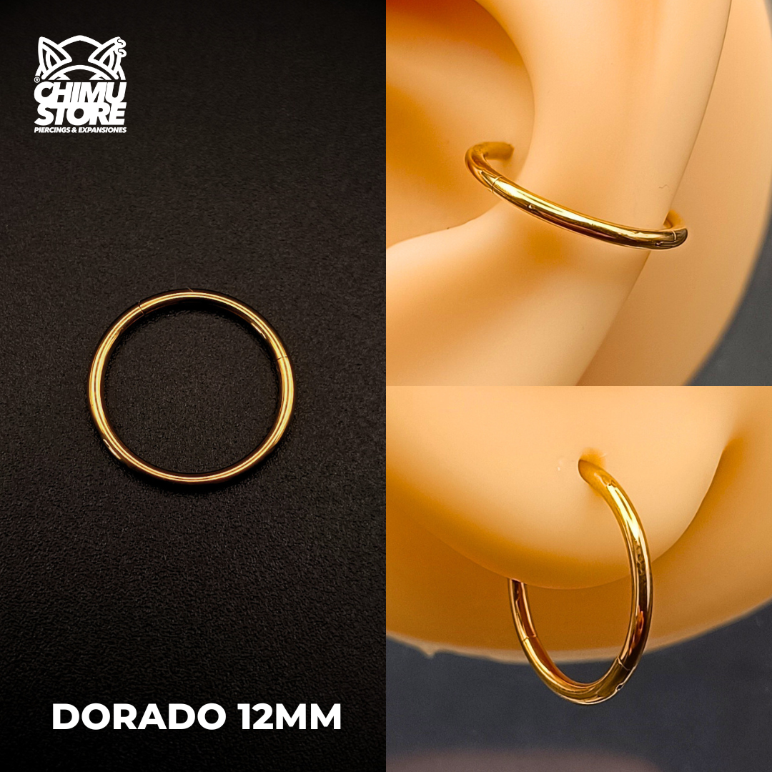 NEW Argollas Clicker Titanio G23 - Lisas Tamaño 12mm (1,2mm) (16G)