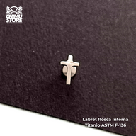 REP Labret Rosca Interna Titanio ASTM F-136 - Cruz (1,2mm;8mm) (16G)