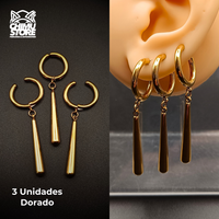 NEW Colgante Acero Inoxidable - Pendientes de Zoro 35mm a Presión (12mm)
