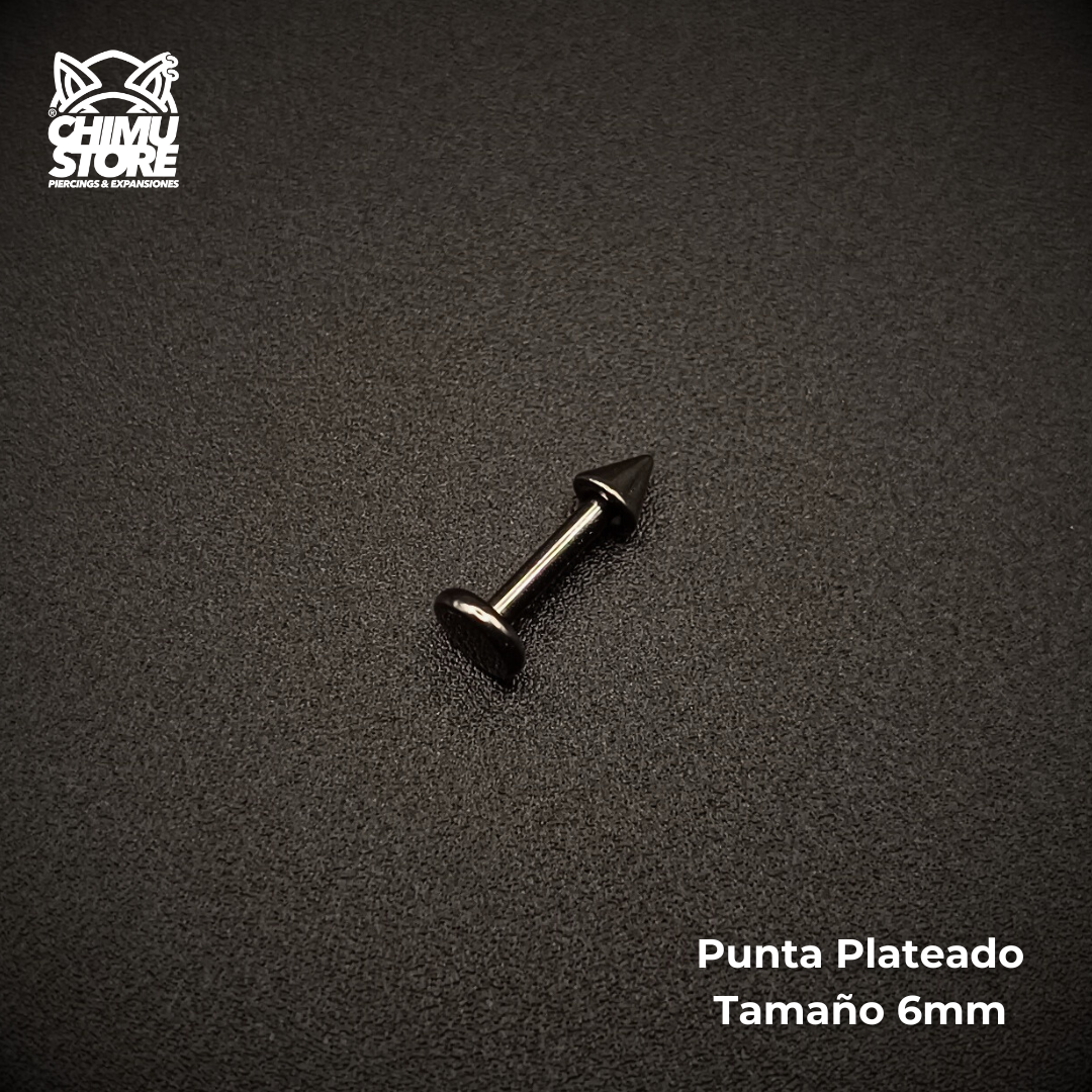 NEW Labret Titanio G23 - Plateado Puntas 3mm (1,2mm) (16G)