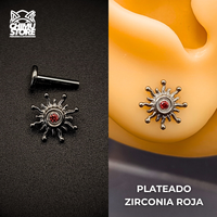 NEW Labret (HC) Titanio G23 - Solar Sigil Zirconia (1,2mm;8mm) (16G)