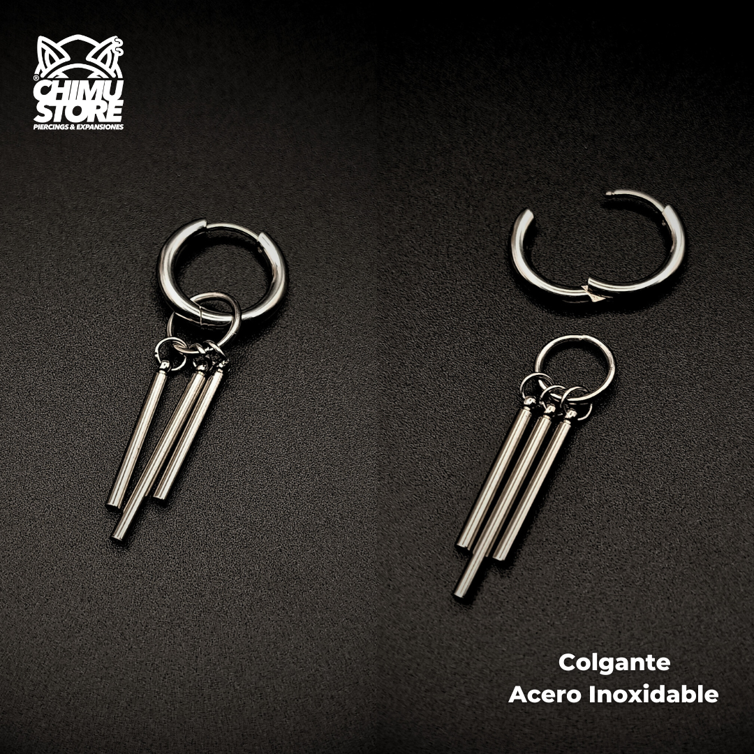 NEW Colgante Acero Inoxidable - 3 Barras (1mm;12mm) (18G)