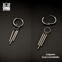 NEW Colgante Acero Inoxidable - 3 Barras (1mm;12mm) (18G)