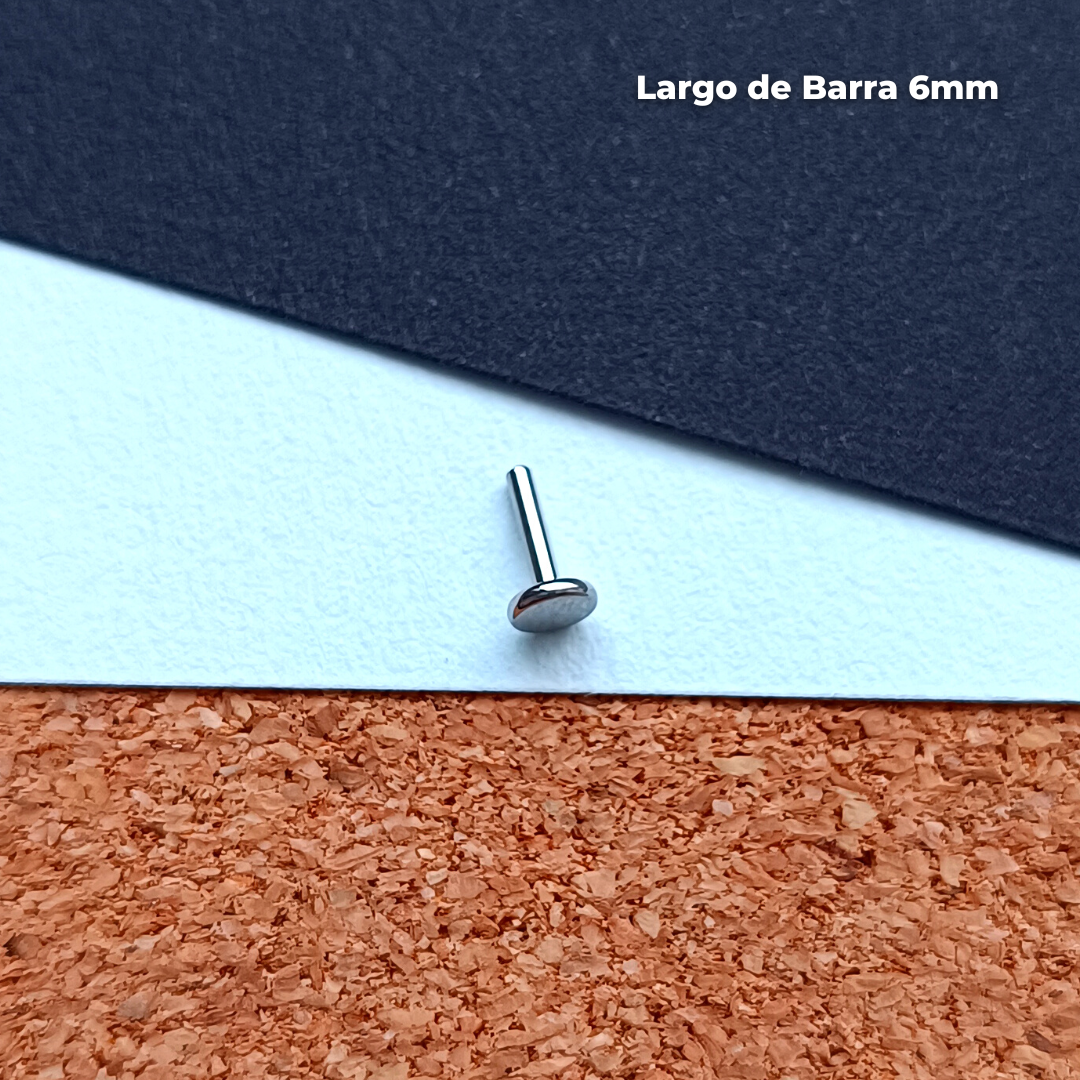 Barra de Labret Titanio ASTM F-136 - Rosca Interna (1,2mm) (16G)