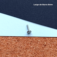 Barra de Labret Titanio ASTM F-136 - Rosca Interna (1,2mm) (16G)
