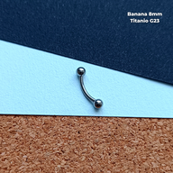 NEW Banana Rosca Interna Titanio G23 - Bolitas 3mm Plateado (1,2mm) (16G)
