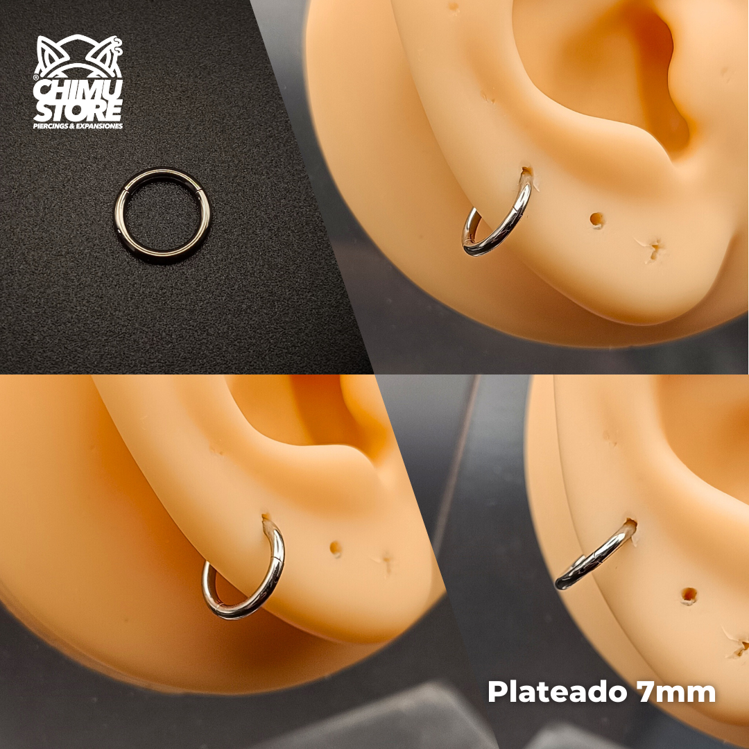 Argollas Clicker Titanio G23 - Tamaño 7mm (1,2mm) (16G)