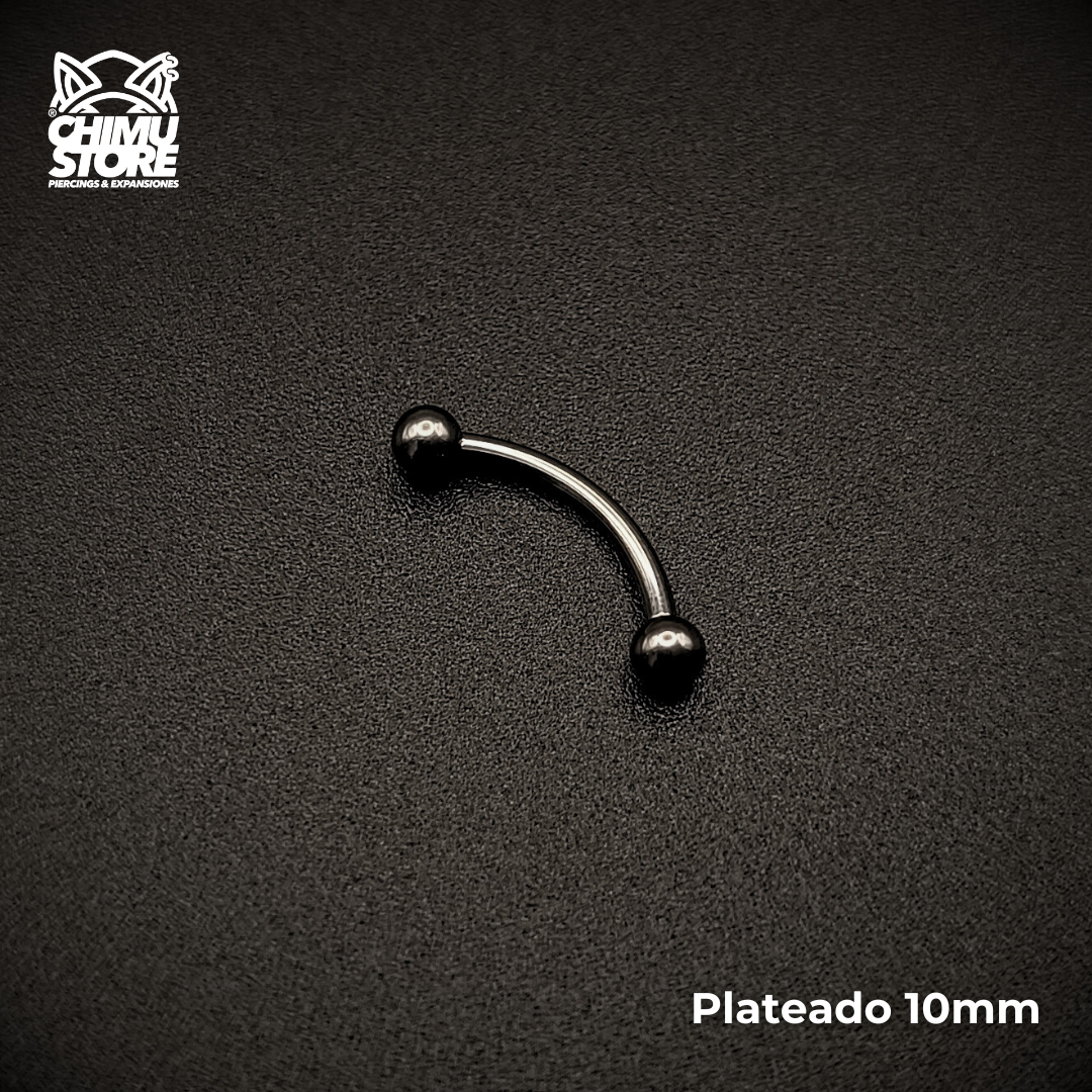 NEW Banana Rosca Interna Titanio G23 - Bolitas 3mm Plateado (1,2mm) (16G)