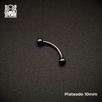 NEW Banana Rosca Interna Titanio G23 - Bolitas 3mm Plateado (1,2mm) (16G)