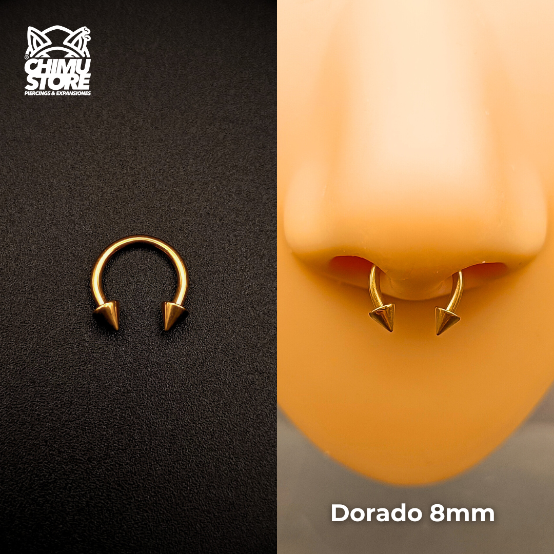 Circular Barbell (RE) Titanio G23 - Puntas Tamaño 8mm (1,2mm;16G)