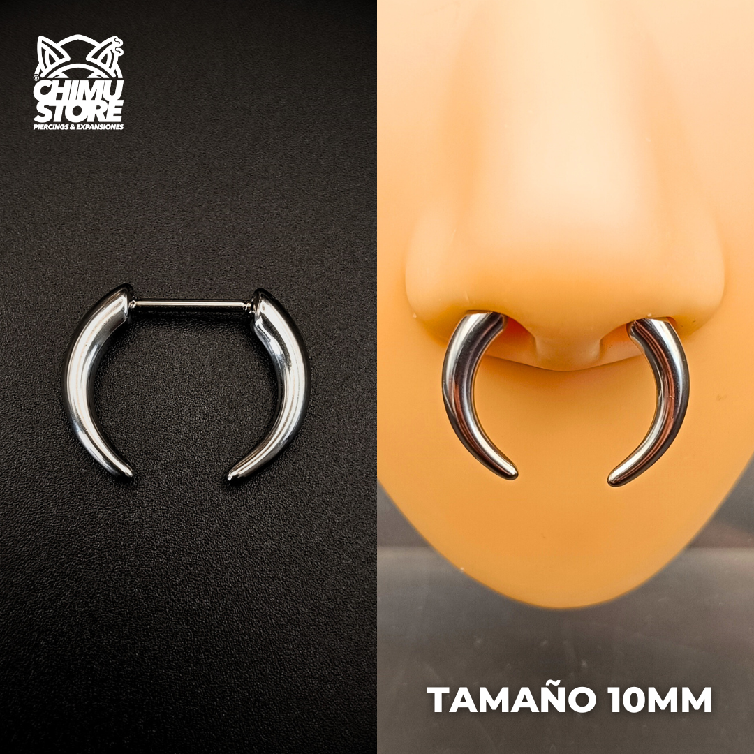 NEW Simulador de Expansion (PUSH PIN) Acero Inoxidable - Septum Cuernos (1,2mm) (16G)