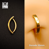 Navel Ombligo Clicker Titanio G23 - Luxe Curve Liso (1,6mm) (14G)