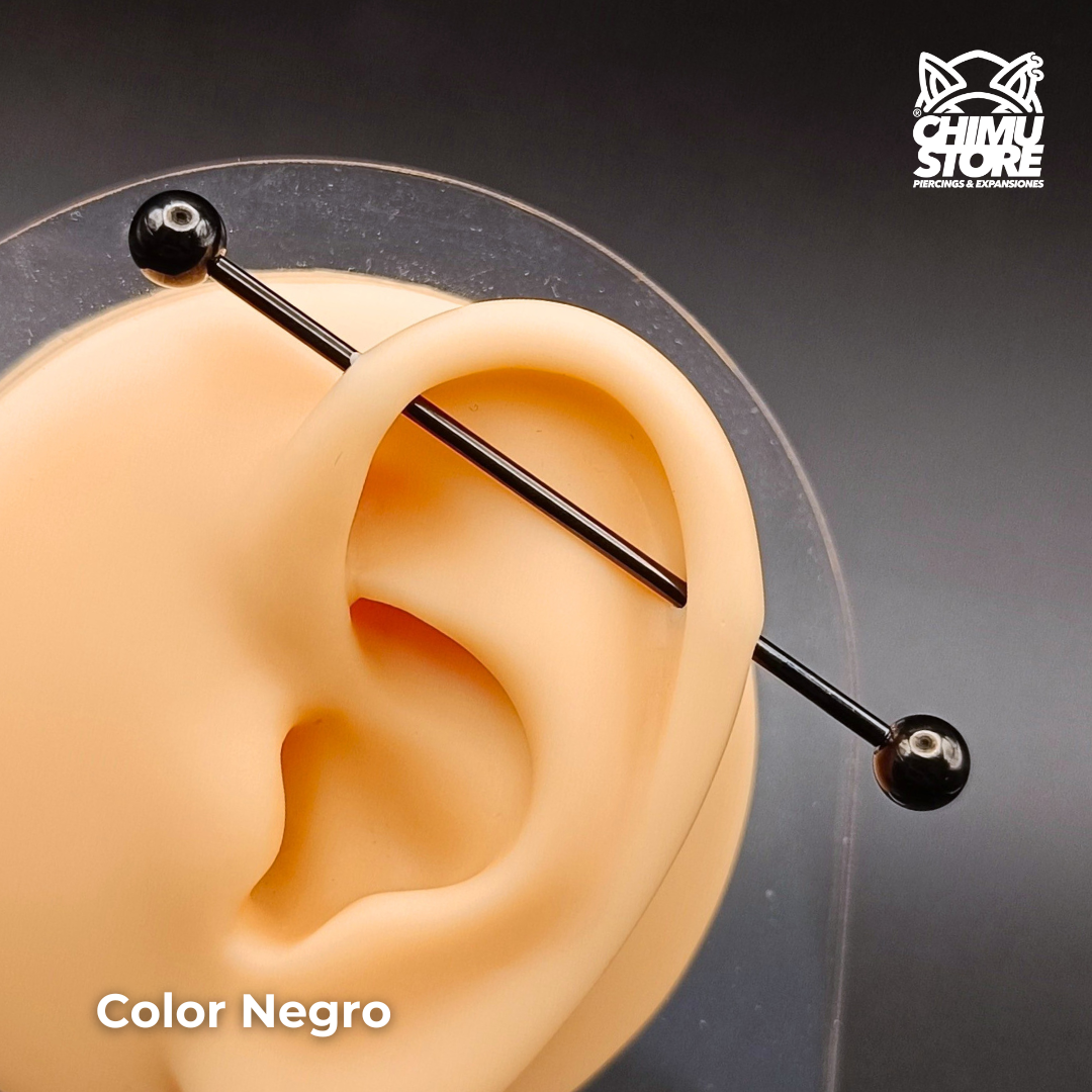 Industrial Barbell (RE) Acero Inoxidable - Bolitas de 6mm (1,6mm;50mm;6x6) (14G)