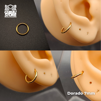 Argollas Clicker Titanio G23 - Tamaño 7mm (1,2mm) (16G)