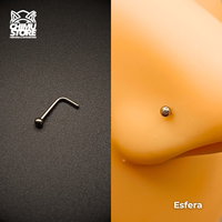 Nostril Forma de L Titanio G23 - 5 Diseños (0,8mm) (20G)