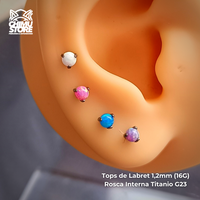 Tops de Labrets Titanio G23 - Esfera Opalita de 3mm (1,2mm) (16G)