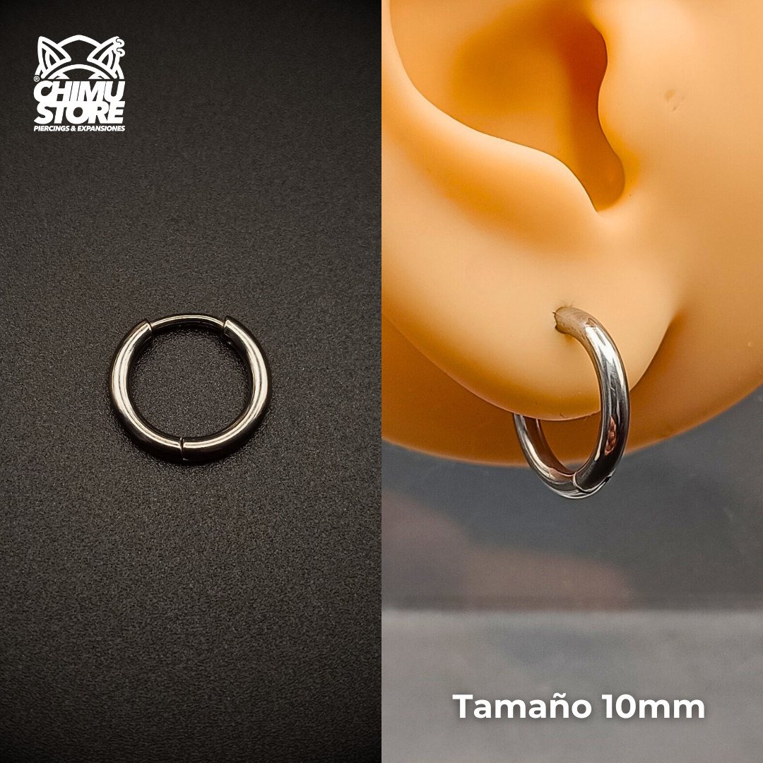 NEW Argollas Titanio G23 - Plateados Grosor 2mm - Para Colgantes y Septums (18G)
