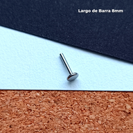 Barra de Labret Titanio ASTM F-136 - Rosca Interna (1,2mm) (16G)