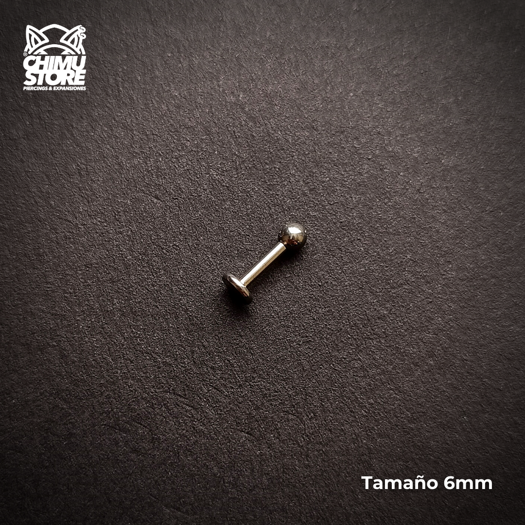 NEW Labret Rosca Interna Titanio G23 - Bolita de 3mm (1,2mm) (16G)