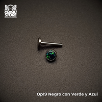 Labret Titanio G23 - Piedra Opalita de 4mm (1,2mm;8mm) (16G)