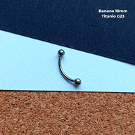 NEW Banana Rosca Interna Titanio G23 - Bolitas 3mm Plateado (1,2mm) (16G)
