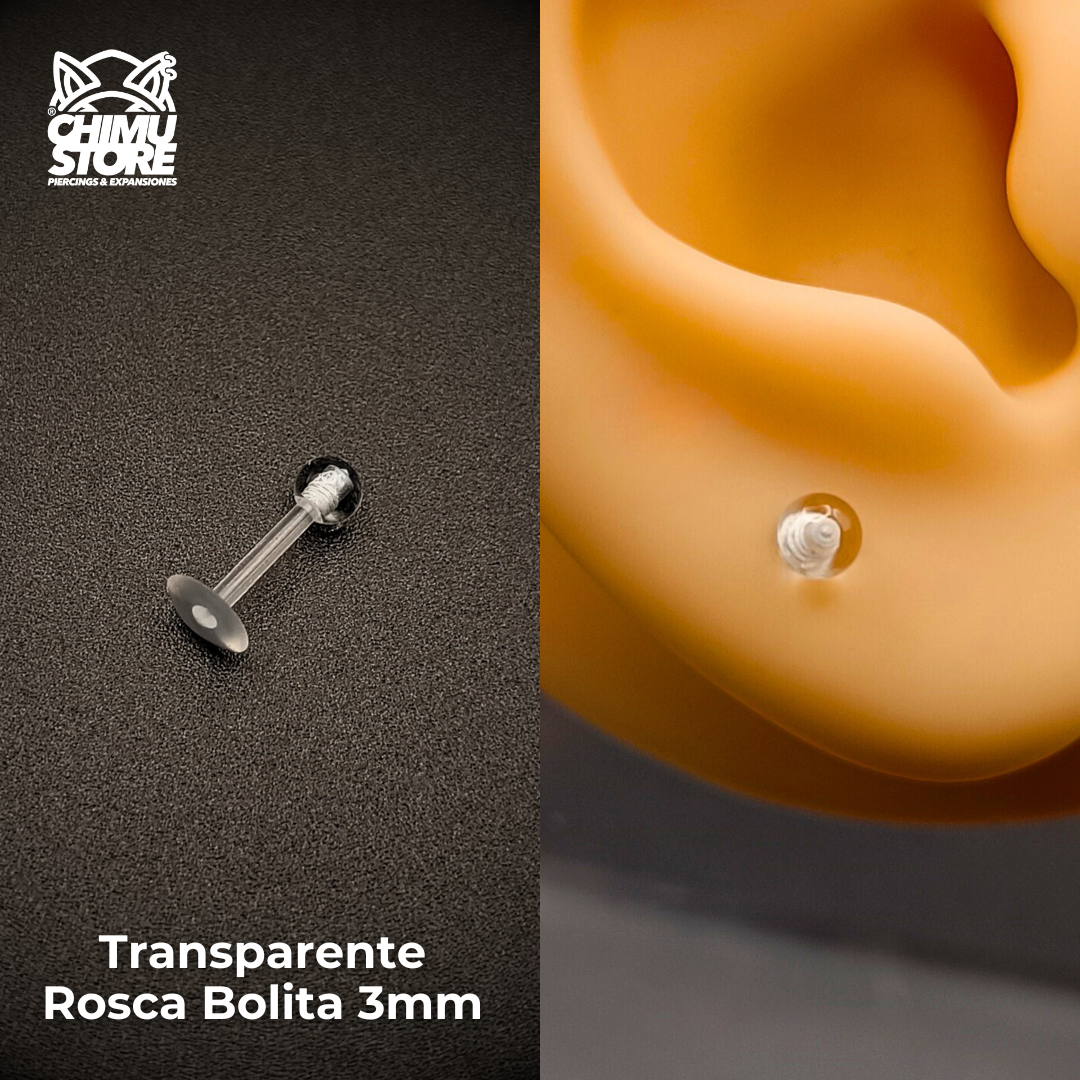 NEW Labret PTFE Bio Flexible - Retenedor Procedimientos Medicos (1,2mm) (16G)