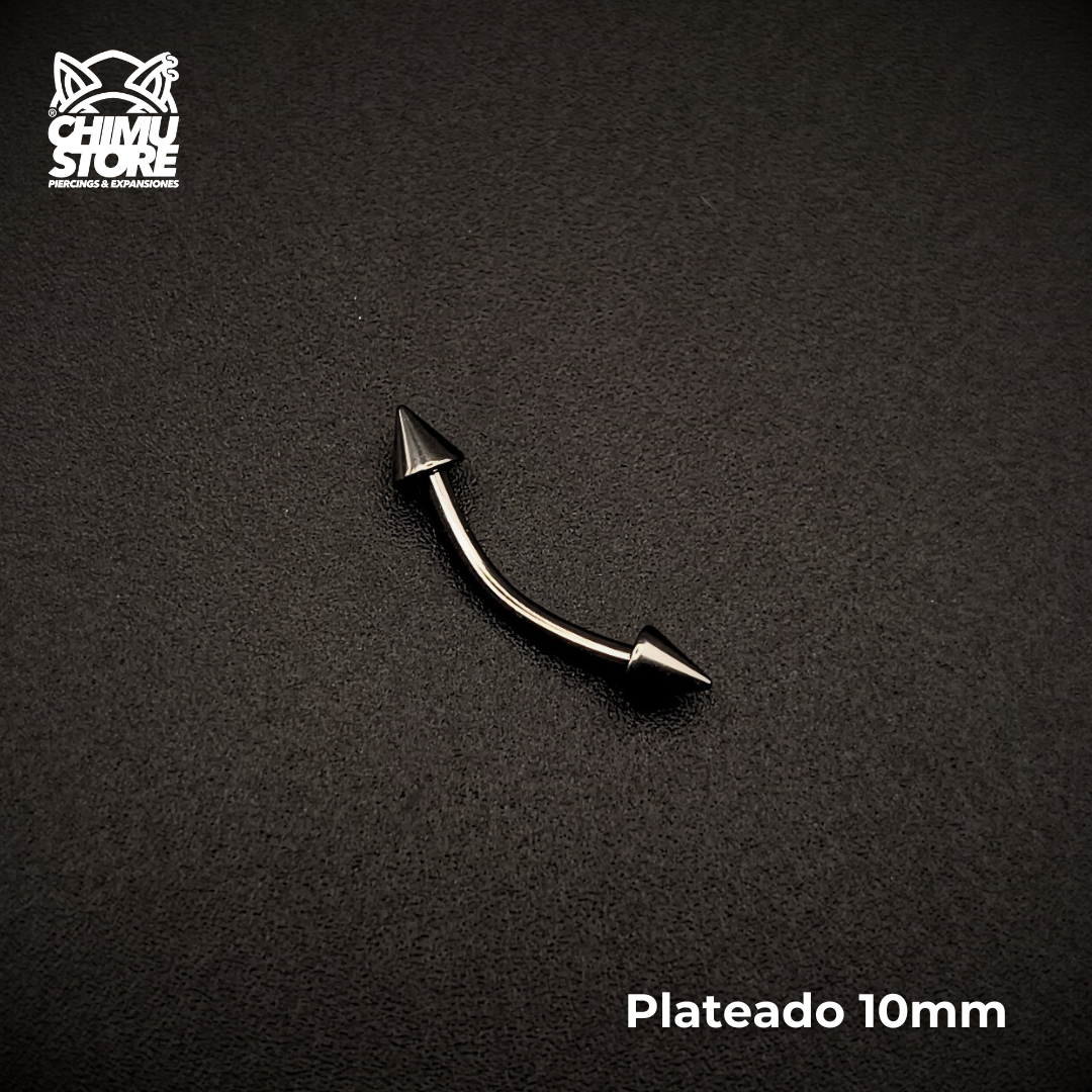NEW Banana (RE) Titanio G23 - Puntas 3mm Plateado (1,2mm) (16G)