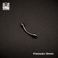 NEW Banana (RE) Titanio G23 - Puntas 3mm Plateado (1,2mm) (16G)