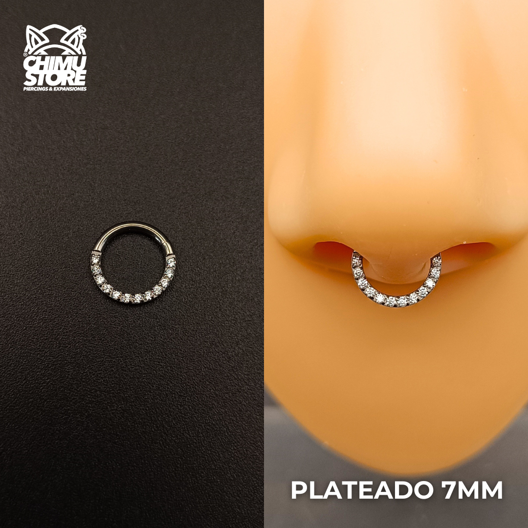 NEW Argolla Clicker Titanio G23 - Zirconias Frontales (1,2mm) (16G)