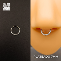 NEW Argolla Clicker Titanio G23 - Zirconias Frontales (1,2mm) (16G)