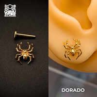 NEW Labret (HC) Titanio ASTM F-136 - Araña 002 (1,2mm;8mm) (16G)