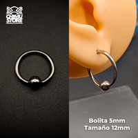 Captive Titanio G23 - Bolita Plateado (1,6mm) (14G)