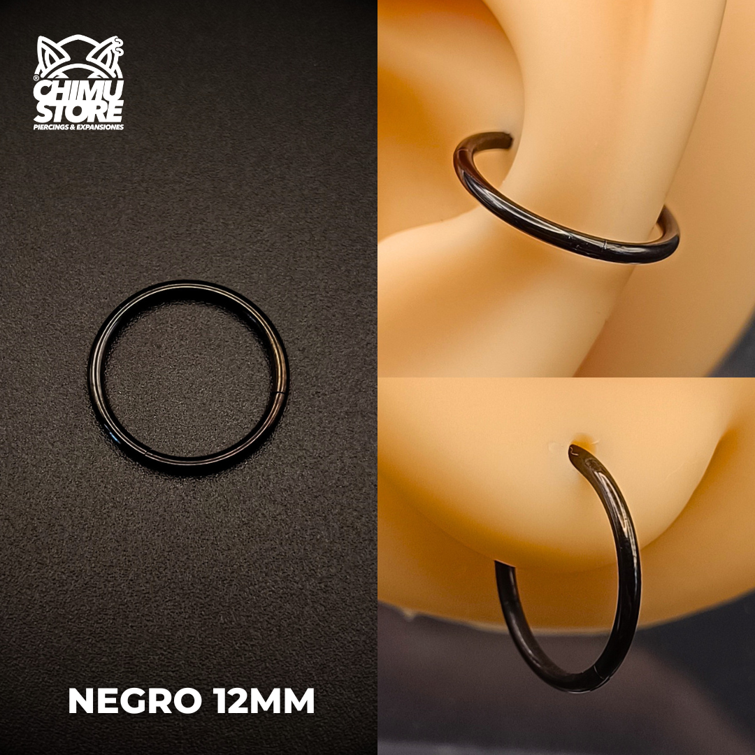 NEW Argollas Clicker Titanio G23 - Lisas Tamaño 12mm (1,2mm) (16G)