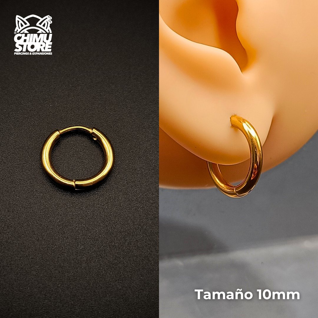 NEW Argollas Titanio G23 - Dorados Grosor 2mm - Para Colgantes y Septums (18G)