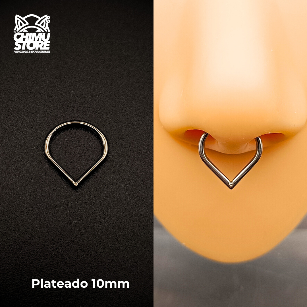 Argolla Clicker Titanio G23 - En Punta Liso (1,2mm) (16G)