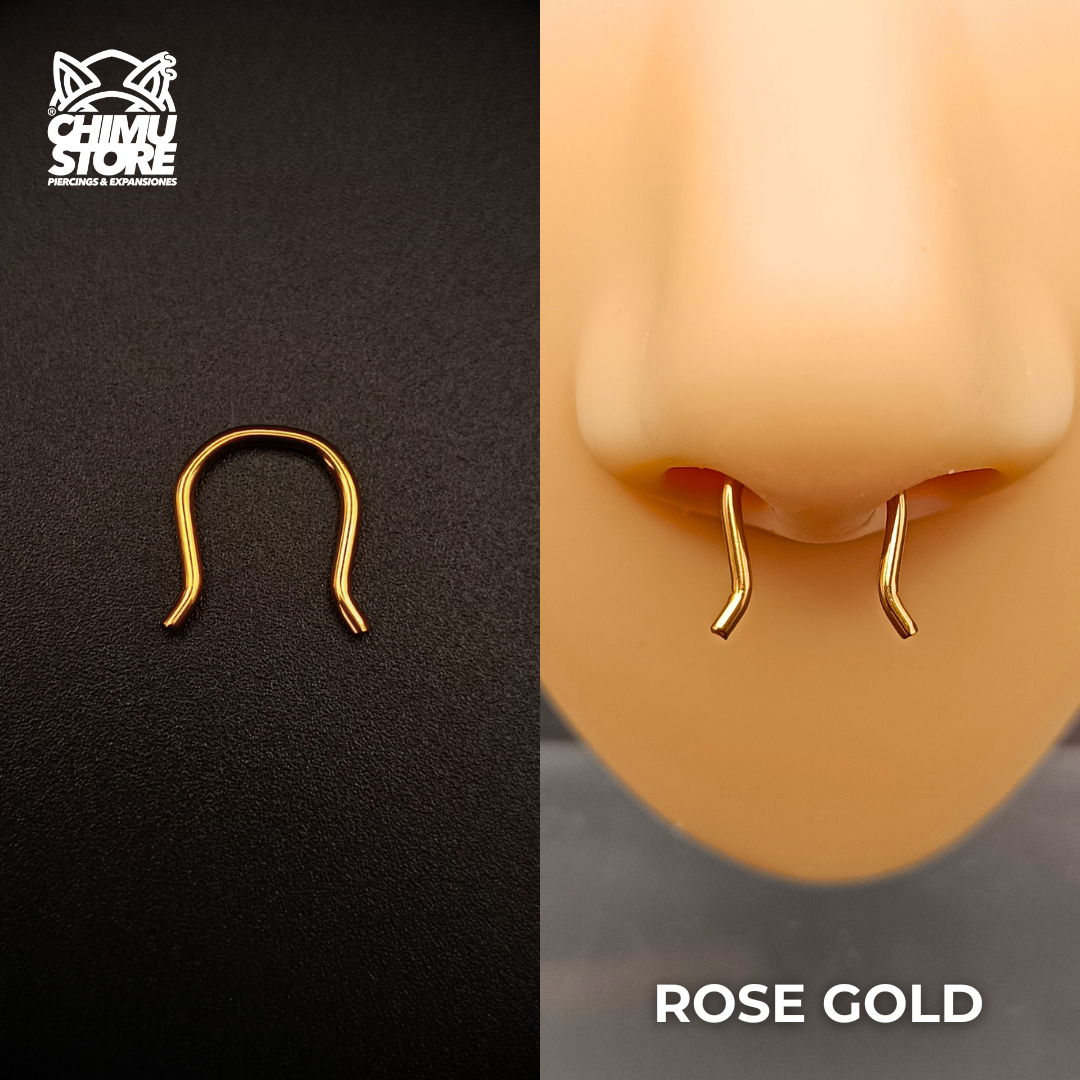 NEW Septum Retainer Acero Inoxidable - Forma de U (1,2mm) (16G)