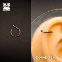 Argolla Clicker Titanio G23 - Forma D Lisas (1,2mm) (16G)