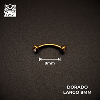 NEW Banana (HC) Titanio G23 - Bezel Set Zirconias (1,2mm) (16G)