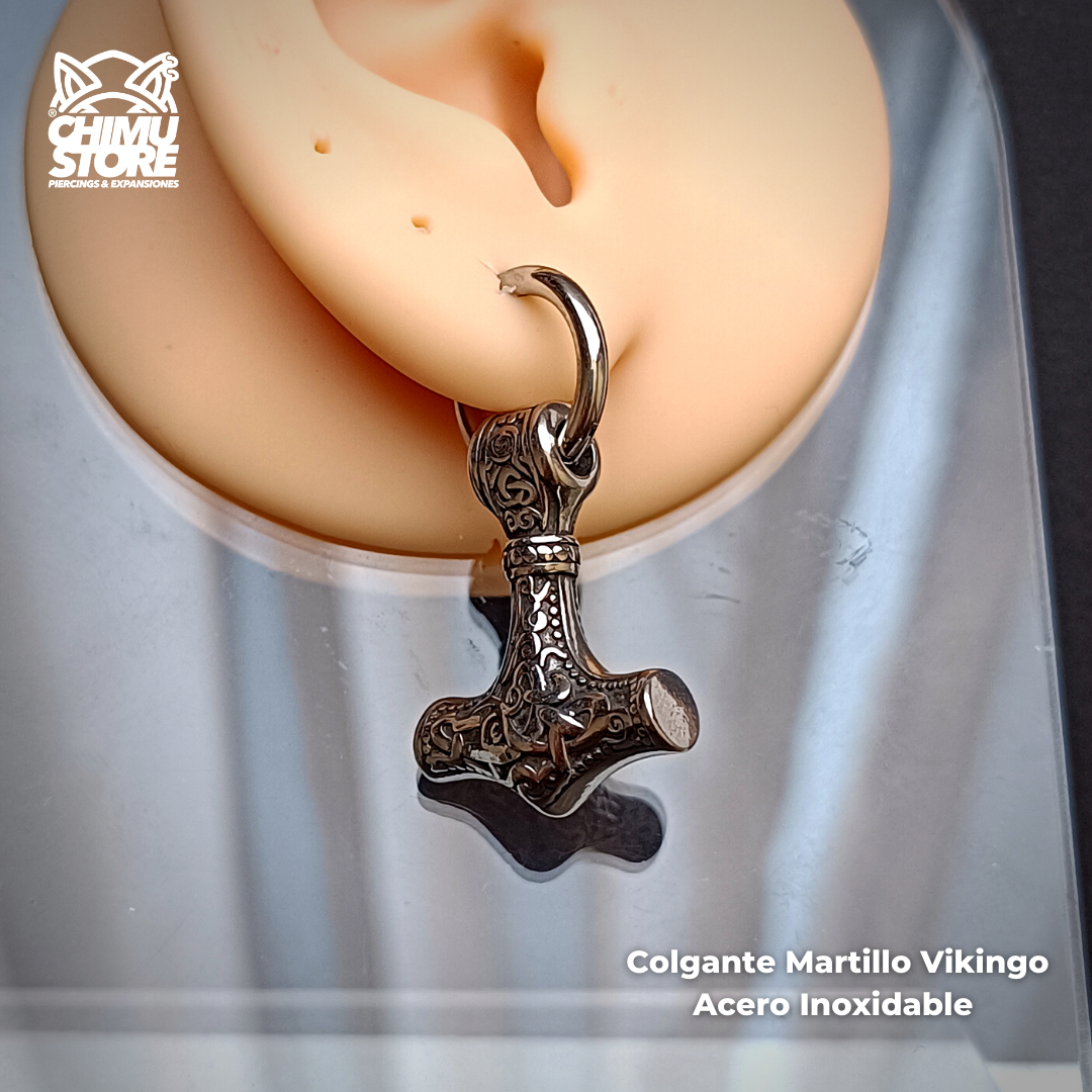 NEW Colgante Acero Inoxidable - Martillo Vikingo (1mm;10mm) (18G)