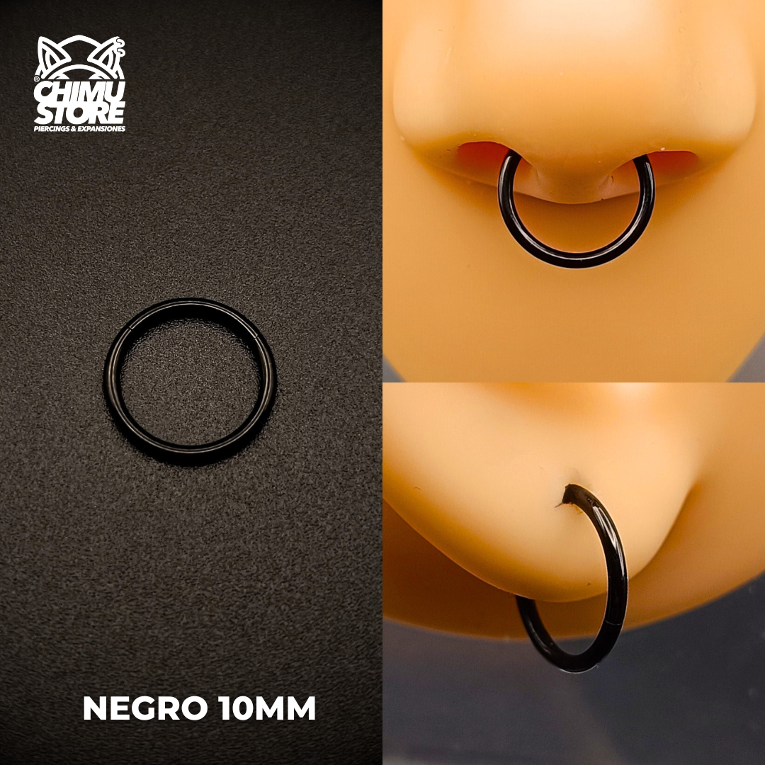 NEW Argollas Clicker Titanio G23 - Lisas Tamaño 10mm (1,2mm) (16G)
