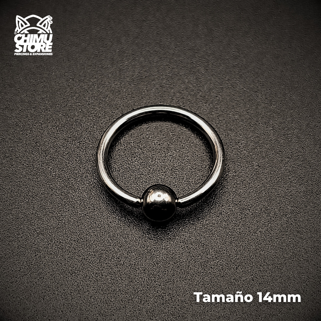Captive Titanio G23 - Bolita Plateado (1,6mm) (14G)