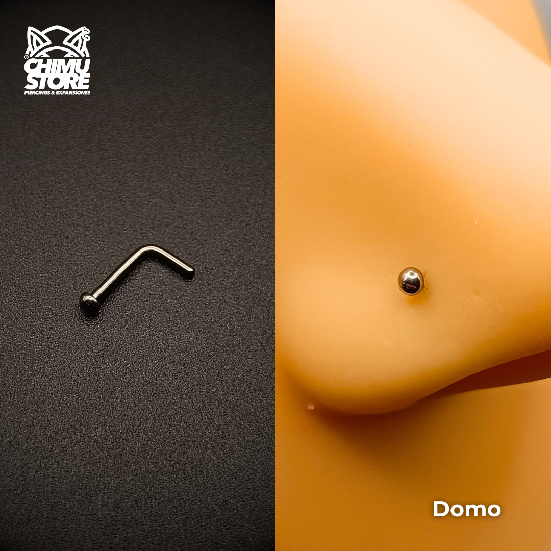 Nostril Forma de L Titanio G23 - 5 Diseños (0,8mm) (20G)