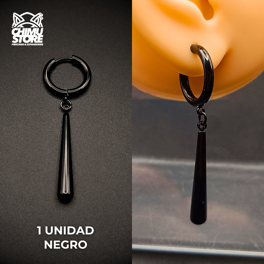 NEW Colgante Acero Inoxidable - Pendientes de Zoro 35mm (1mm;12mm) (18G)