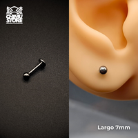 NEW Labret (HC) Titanio ASTM F-136 - Bolita de 3mm Plateados (1,2mm) (16G)
