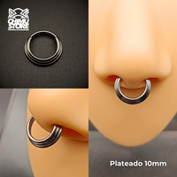 NEW Argolla Clicker Titanio G23 - Triple Argolla Gradiente (1,2mm) (16G)