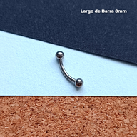 REP Banana Rosca Interna Titanio ASTM F-136 - Plateada Bolitas 3mm (1,2mm) (16G)