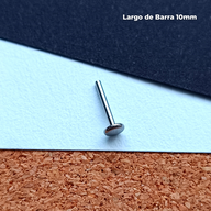 Barra de Labret Titanio ASTM F-136 - Rosca Interna (1,2mm) (16G)