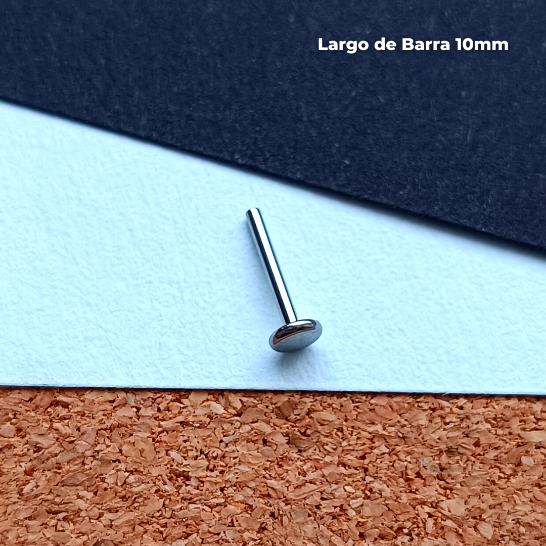 Barra de Labret Titanio ASTM F-136 - Rosca Interna (1,2mm) (16G)